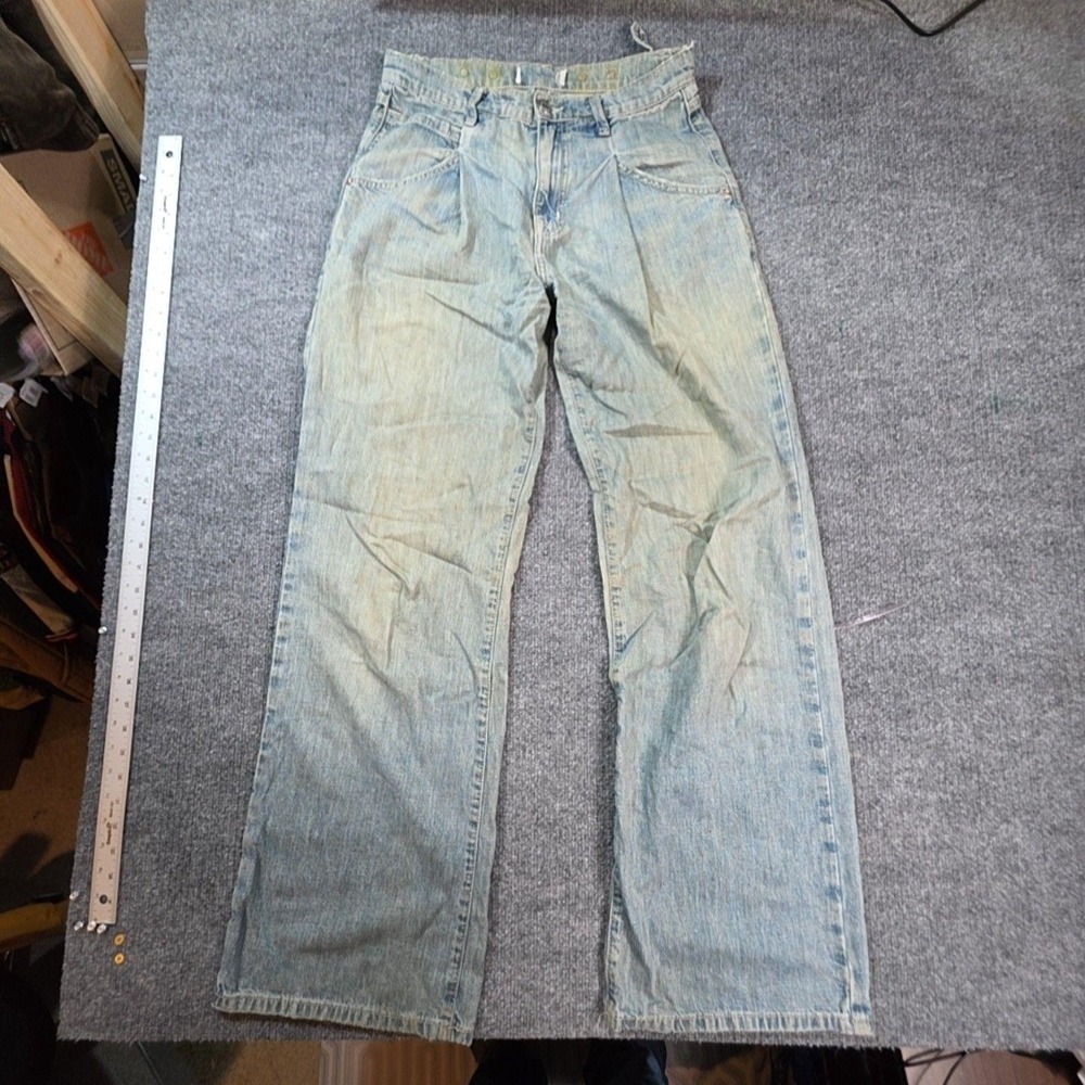 Madewell Jeans Womens 25 Blue Light Wash Wide Leg Relaxed Distressed 25x32